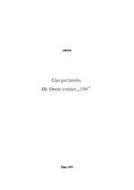 Referāts 'Cīņa par brīvību Dž.Orvela romānā "1984"', 1.