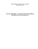 Referāts 'Vecāku mīlestība - svarīgs nosacījums bērna drošības izjūtas sekmēšanā', 1.
