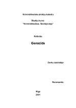 Referāts 'Genocīds', 1.