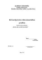 Eseja 'Kā Latvija ievēro vides aizsardzības prasības', 1.