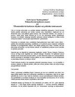 Referāts 'Piemineklis kā kultūras objekts vai politisks instruments', 1.