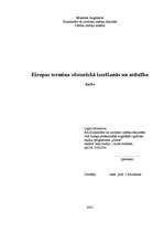 Referāts 'Eiropas termina vēsturiskā izcelšanās un attīstība', 1.