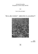 Eseja 'Vide un "bara instinkts"- mijiedarbība vai "amensālisms"?', 1.