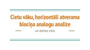 Prezentācija 'Blociņa analogu analīze un dzīves cikls', 1.