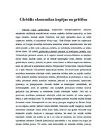 Konspekts 'Globālās ekonomikas iespējas un grūtības', 1.