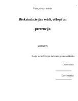 Referāts 'Diskriminācijas veidi, cēloņi un prevencija', 1.