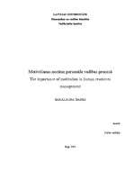 Diplomdarbs 'Motivēšanas nozīme personāla vadības procesā', 1.
