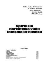 Referāts 'Spirtu un narkotisko vielu ietekme uz cilvēku', 1.