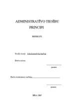 Referāts 'Administratīvo tiesību principi', 1.
