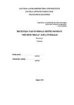 Referāts 'Recenzija par Gundegas Repšes romānu "Sieviete miglā"', 1.