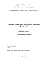 Referāts 'Vadīšanas efektivitātes novērtēšana uzņēmumā IK "GrPak"', 1.