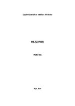 Referāts 'Bezdarbs', 1.