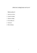 Konspekts 'Medicīniski pedagoģiskais novērojums', 1.