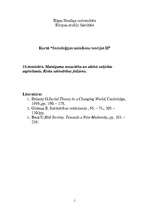 Konspekts 'Mainīguma nosacītība un aktīvā subjekta atgriešanās. Riska sabiedrības jēdziens', 1.