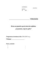 Paraugs 'Bērnu un jauniešu sporta interešu izglītības programma "Sporta spēles"', 1.