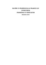 Diplomdarbs 'Mācību un profesionālās prakses problēmas un risinājumi LLU studentiem', 1.