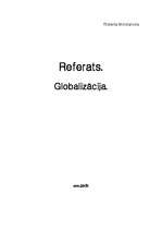 Referāts 'Globalizācija', 1.