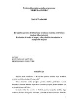 Diplomdarbs 'Ķirurģiskās pacientu drošības lapas ieviešanas rezultātu novērtēšana daudzprofil', 1.