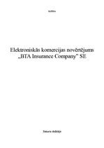 Referāts 'Elektroniskās komercijas novērtējums "BTA Insurance Company" SE', 1.