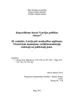 Eseja 'Latvija pēc neatkarības atgūšanas', 1.