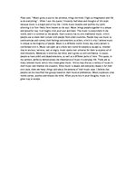 Eseja 'Music Gives a Soul to the Universe, Wings the Mind, Flight to Imagination and Li', 1.