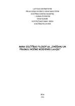 Referāts 'Zināšanu un prasmju nozīme mūsdienās Latvijā', 1.