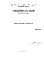 Prakses atskaite 'Integrētā prakse sākumskolā', 1.