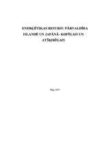 Referāts 'Enerģētikas resursu pārvaldība Islandē un Japānā - kopīgais un atšķirīgais', 1.