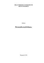 Referāts 'Personāla motivēšana', 1.