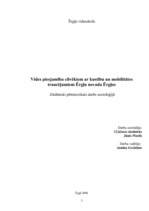 Referāts 'Vides pieejamība cilvēkiem ar kustību un mobilitātes traucējumiem', 1.