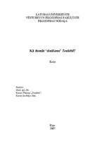 Eseja 'Kā domāt ‘zināšanu’ Teaitētā?', 1.