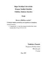 Eseja 'Politikas novērtēšana, tās turpināšana vai izbeigšana', 1.