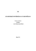 Konspekts 'Statistiskā novērošana un grupēšana', 1.