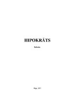 Referāts 'Hipokrāts', 1.