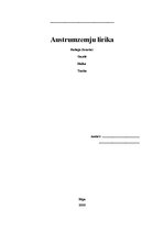 Konspekts 'Austrumzemju lirika', 1.