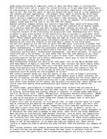 Eseja 'How Money Conflicts with the Love of Sport', 1.