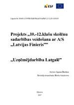 Referāts 'Uzņēmējdarbība Latgalē', 1.