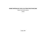 Referāts 'Romas republikas laika kultūras raksturojums', 1.