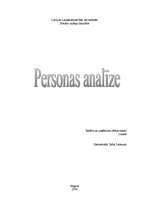 Referāts 'Personas analīze', 1.