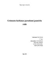 Referāts 'Grāmatu lasīšanas paradumi jauniešu vidū', 1.