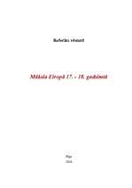 Referāts 'Māksla Eiropā 17. - 18.gs.', 1.