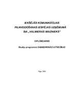 Diplomdarbs 'Iekšējās komunikācijas pilnveidošanas iespējas uzņēmumā SIA "Valmieras maiznieks', 1.
