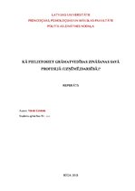 Referāts 'Grāmatvedības zināšanu pielietošana savā profesijā (uzņēmējdarbībā)', 1.