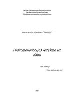 Referāts 'Hidromeliorācijas ietekme uz dabu', 1.