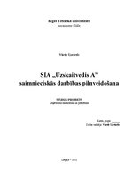 Referāts 'SIA "Uzskaitvedis A" saimnieciskās darbības pilnveidošana', 1.