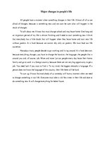 Eseja 'Major Changes in People Life', 1.