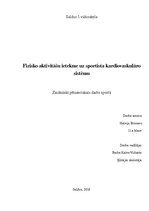 Referāts 'Fizisko aktivitāšu ietekme uz sportista kardiovaskulāro sistēmu', 1.