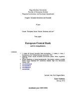 Referāts 'European Central Bank and Its Competences', 1.