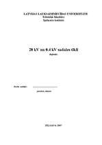 Referāts '20 kV un 0.4 kV sadales tīkli', 1.