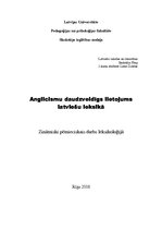 Referāts 'Anglicismu daudzveidīgs lietojums latviešu leksikā', 1.